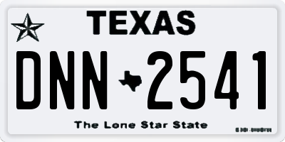 TX license plate DNN2541