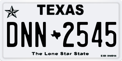 TX license plate DNN2545