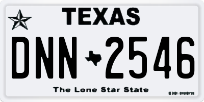 TX license plate DNN2546