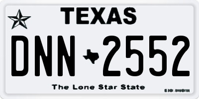 TX license plate DNN2552
