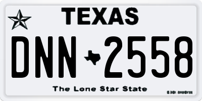 TX license plate DNN2558