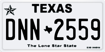 TX license plate DNN2559