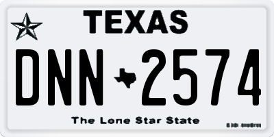 TX license plate DNN2574