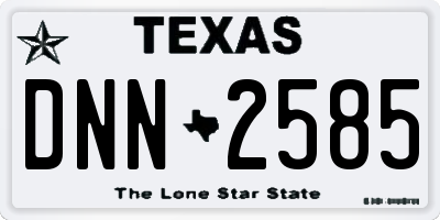 TX license plate DNN2585