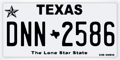TX license plate DNN2586