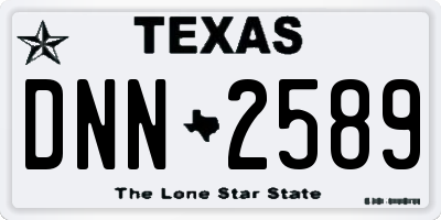 TX license plate DNN2589