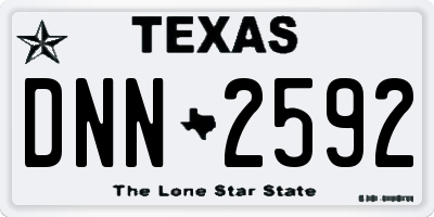 TX license plate DNN2592