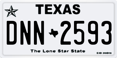TX license plate DNN2593