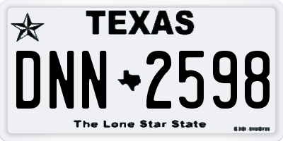 TX license plate DNN2598