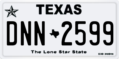 TX license plate DNN2599