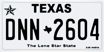 TX license plate DNN2604