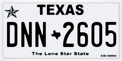 TX license plate DNN2605