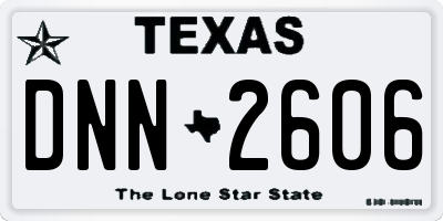 TX license plate DNN2606