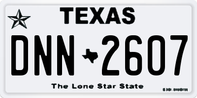 TX license plate DNN2607