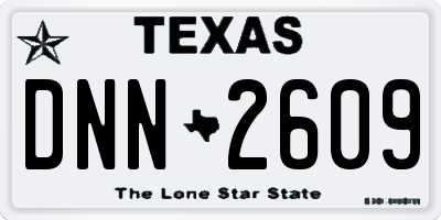 TX license plate DNN2609