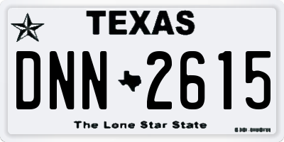 TX license plate DNN2615