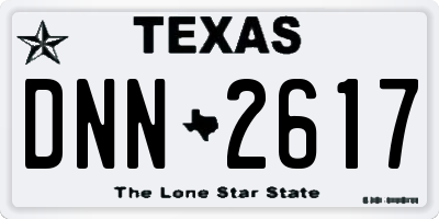 TX license plate DNN2617