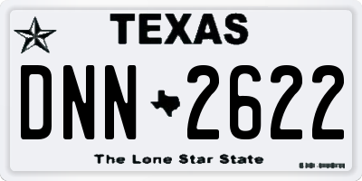 TX license plate DNN2622