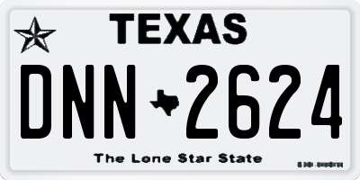 TX license plate DNN2624