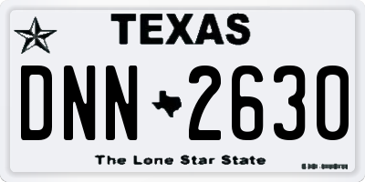 TX license plate DNN2630
