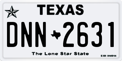 TX license plate DNN2631