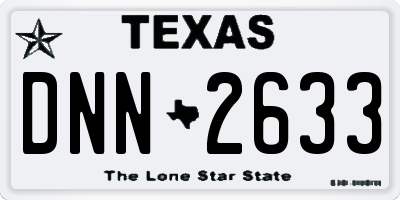 TX license plate DNN2633
