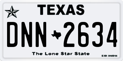 TX license plate DNN2634