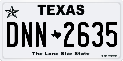 TX license plate DNN2635