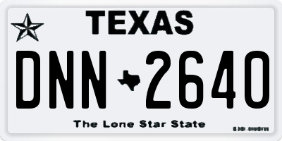 TX license plate DNN2640