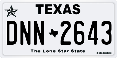 TX license plate DNN2643