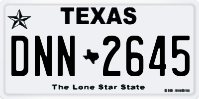 TX license plate DNN2645