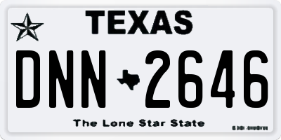 TX license plate DNN2646