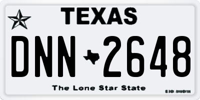 TX license plate DNN2648