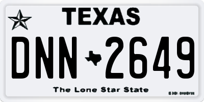 TX license plate DNN2649