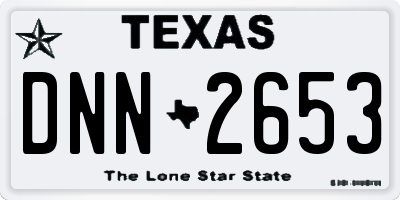 TX license plate DNN2653