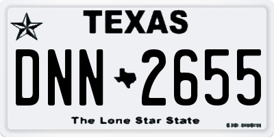 TX license plate DNN2655