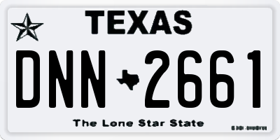 TX license plate DNN2661