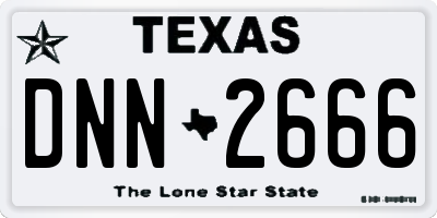 TX license plate DNN2666