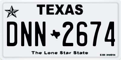 TX license plate DNN2674