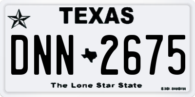 TX license plate DNN2675