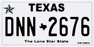 TX license plate DNN2676