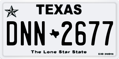 TX license plate DNN2677