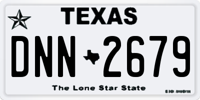 TX license plate DNN2679