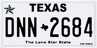 TX license plate DNN2684