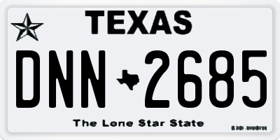 TX license plate DNN2685