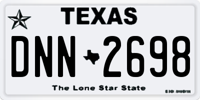 TX license plate DNN2698