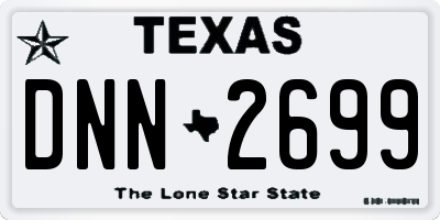TX license plate DNN2699