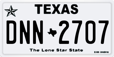TX license plate DNN2707