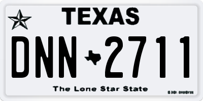 TX license plate DNN2711