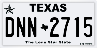 TX license plate DNN2715